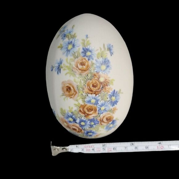 Porcelain Bisque Floral Eggs (Set of 2) - Picture 7 of 8